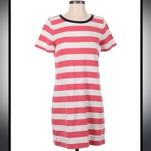 J. Crew Pink White Striped Dress